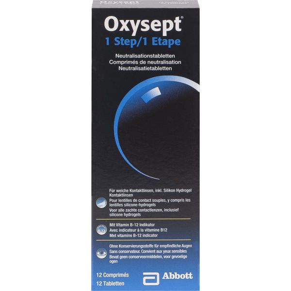 Oxysept 1 step 12 Tabletten - Produit pour lentilles